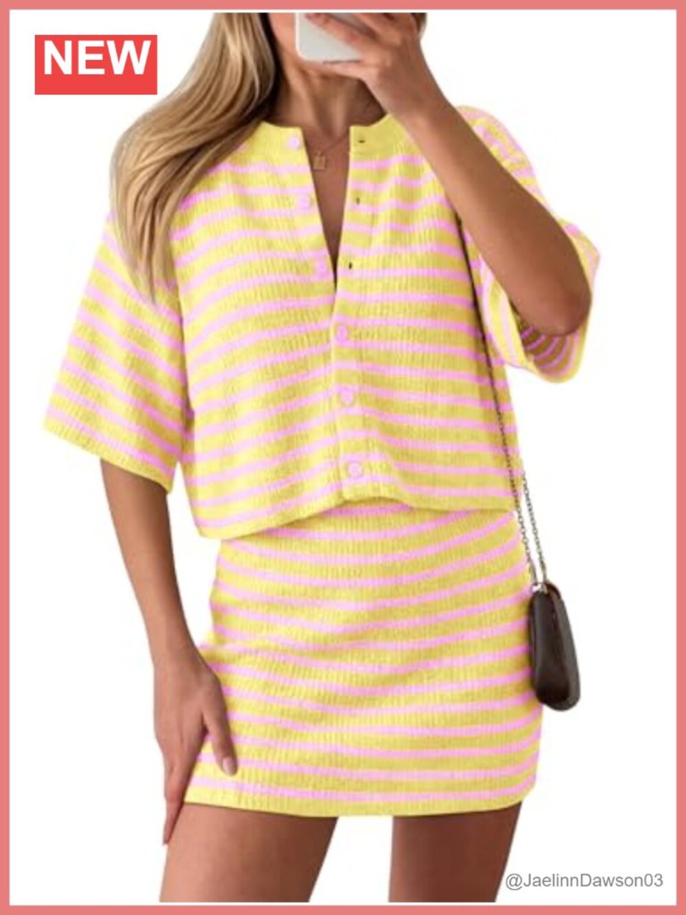Women's 2-Piece Skirt Set Striped Knit Cardigan & Mini Skirt Lounge Outfit